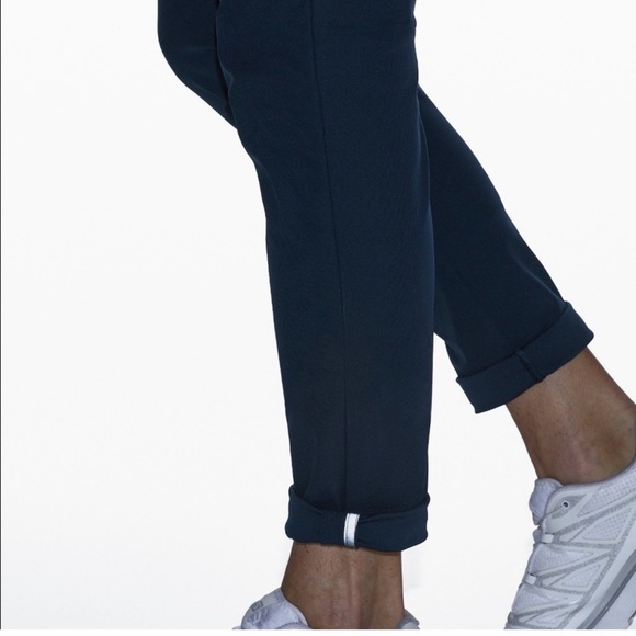 Lululemon ABC Pant Slim 34" warpstreme true navy reflective cuffs anti wrinkle - Picture 3 of 16